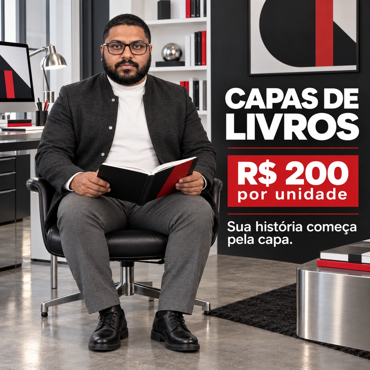 Capas de livros — R$ 200 por unidade