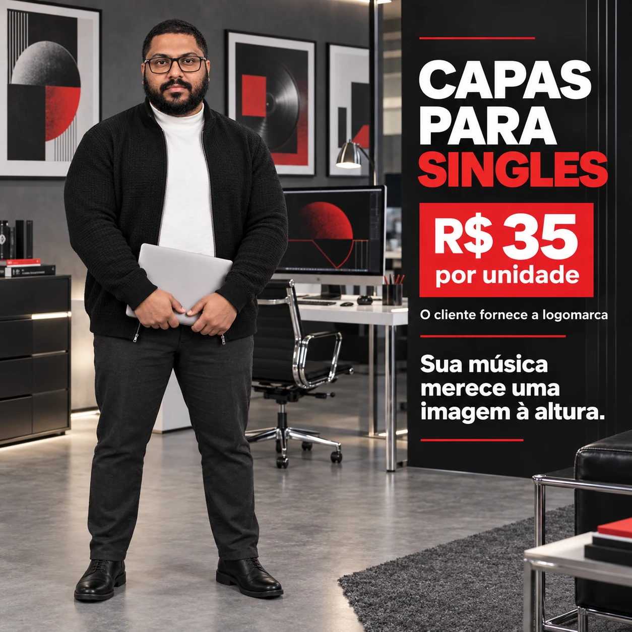 Capas para singles — R$ 35 por unidade